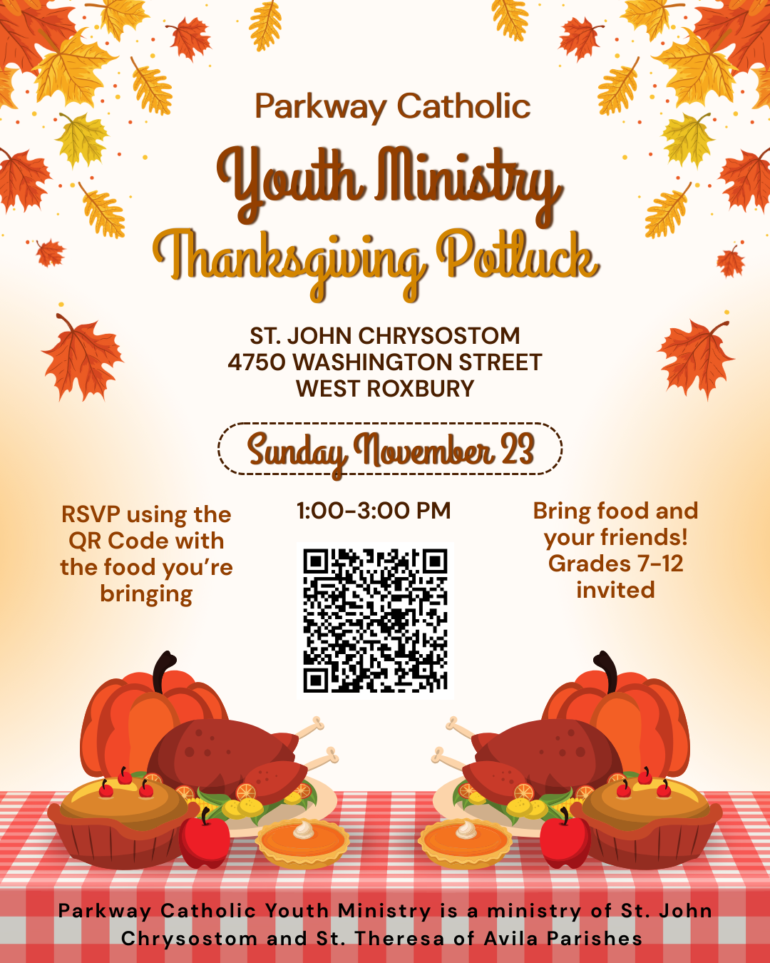 Thanksgiving 2025 Pot Luck Flyer