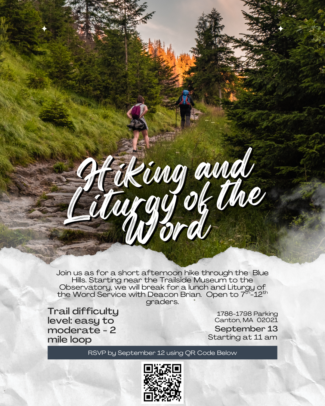 Parkway Youth Ministry Hiking Flyer