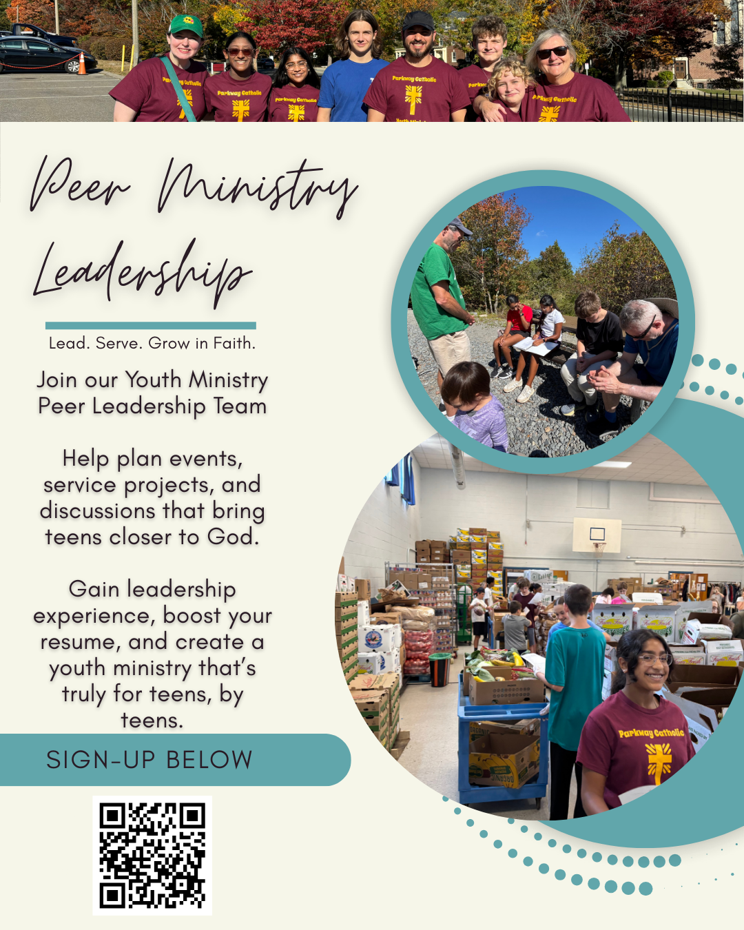 Parkway Youth Ministry Peer Leaders Flyer