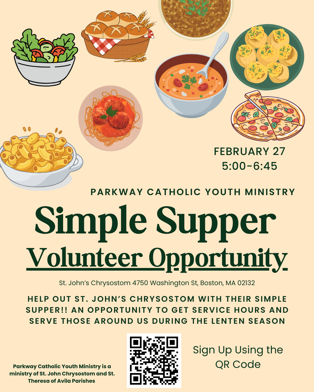 February Simple Supper Flyer