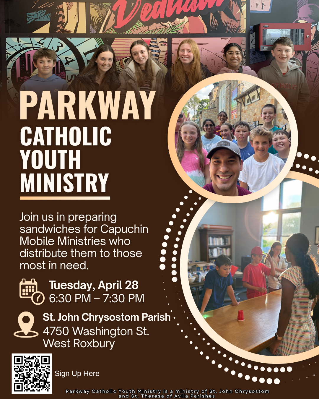 April 2026 Youth Sandwich Making Event Flyer